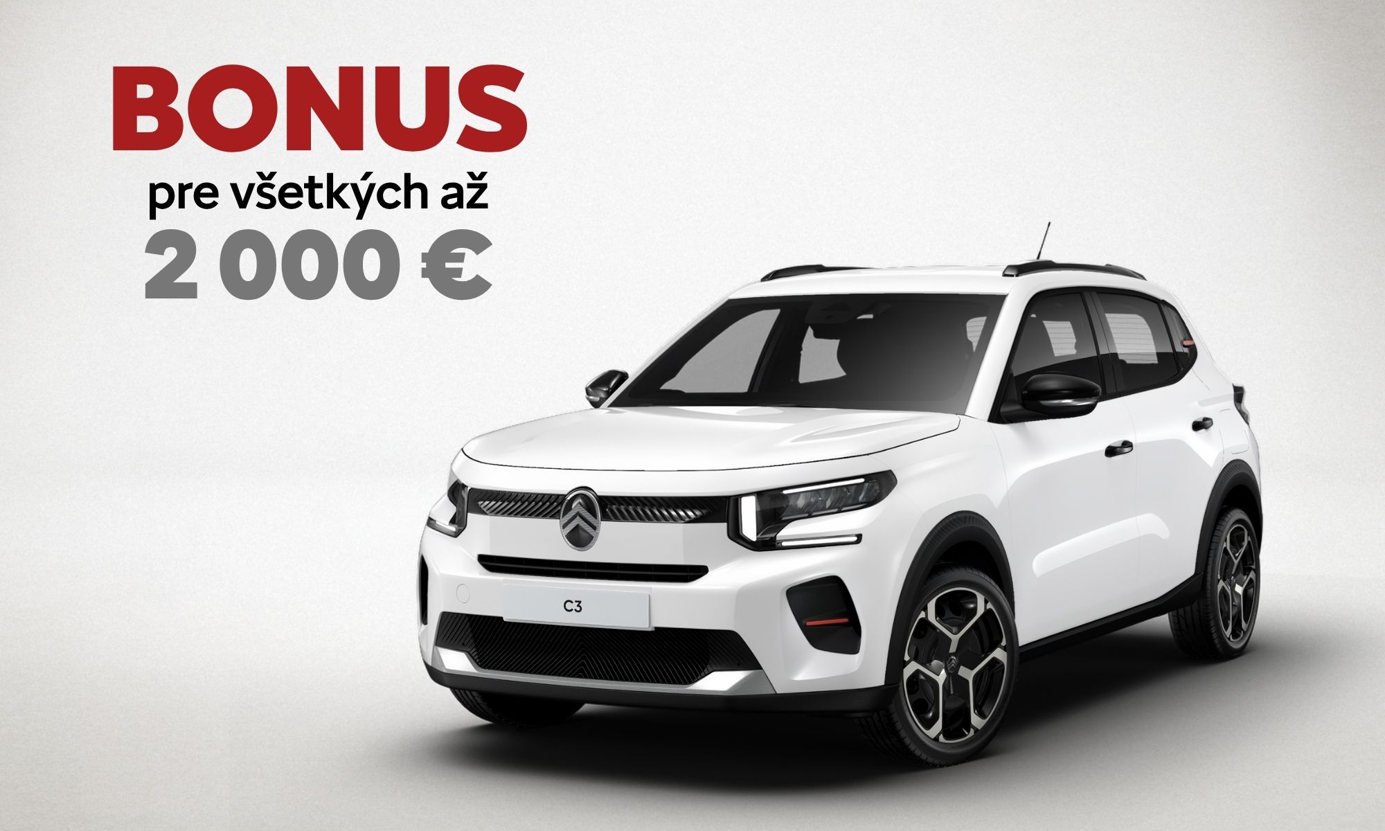 Biely Citroën C3 v akcii Citroën Staré za nové s bonusom 2 000 €