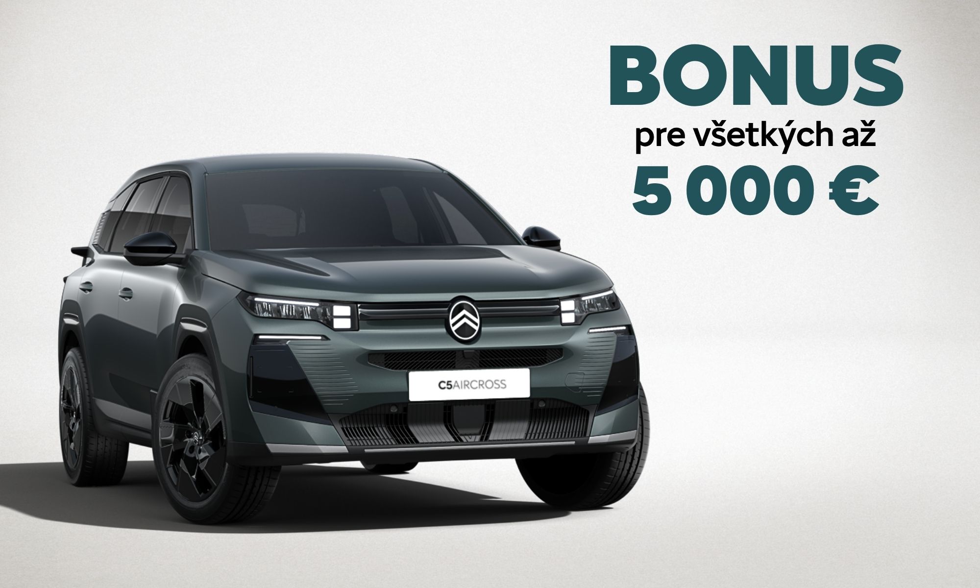 Zelený Citroën C5 Aircross v akcii Citroën Staré za nové s bonusom 5 000 €